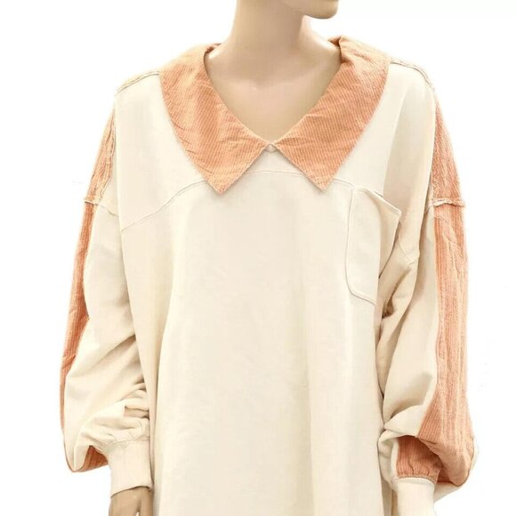 Free People Madeleine Sweatshirt Pullover Top Oversized Slouchy XS New 270984 - Picture 5 of 8